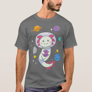 Aolotl Astronaut Funny Aolotl Galay  T-Shirt