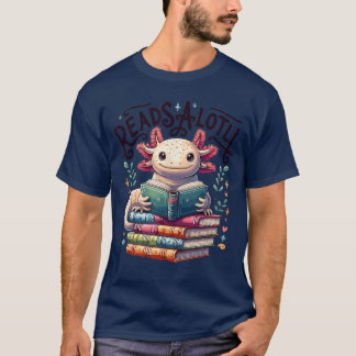 Aolotl Books Readsalotl Reading Bookworm Boys Girl T-Shirt