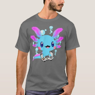 Aolotl Fish Playing Video Games Lizard T-Shirt