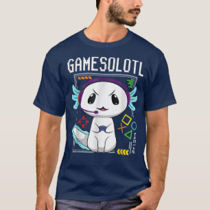 Aolotl Gamesolotl Gamer Aolotl Playing Video Games T-Shirt