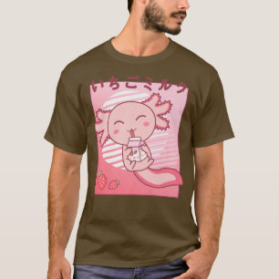 Aolotl Strawberry Milk Retro Kawaii Japan Aolotl T-Shirt