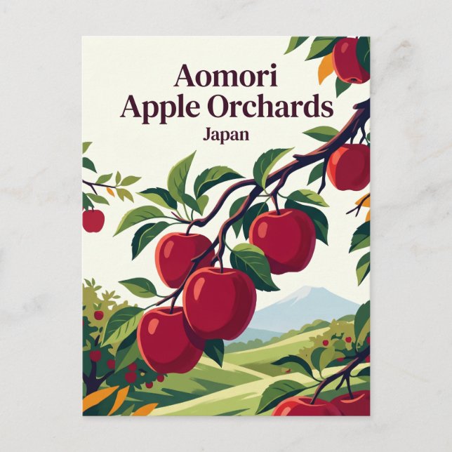 Aomori Apple Orchards Japan Postcard (Front)