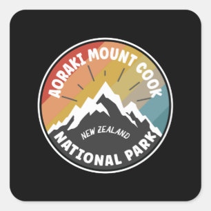 Aoraki Mount Cook National Park NZ Square Sticker