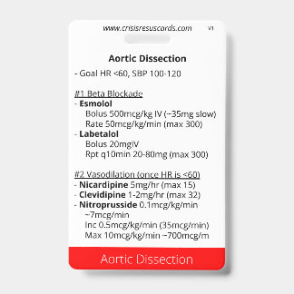 Aortic Dissection and Pulm Hemorrhage Badge