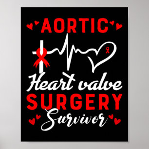 Aortic Heart Valve Surgery Survivor Heart Disease  Poster
