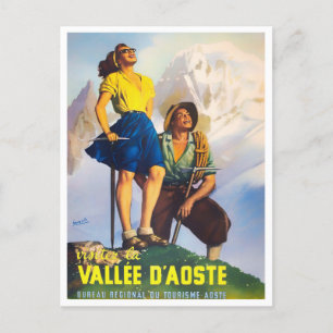 Aosta Valley Italy vintage travel Postcard