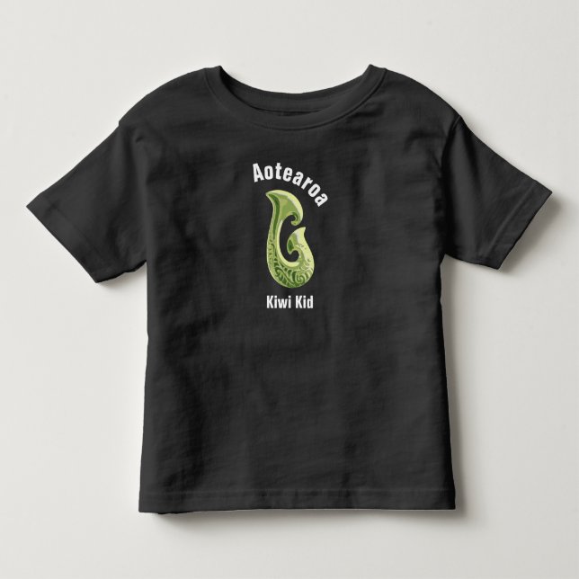 Aotearoa  fish hook   toddler t-shirt (Front)