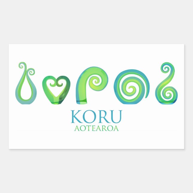Aotearoa New Zealand Koru - Green Sticker (Front)