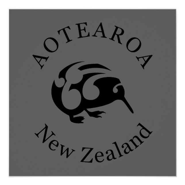 Aotearoa Nouvelle-Zélande KIWI POSTER (Devant)