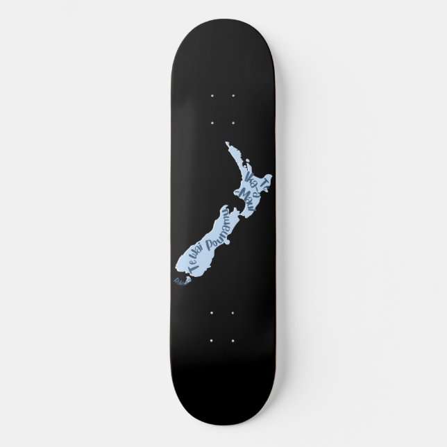 Aotearoa NZ - 3 largest islands in Te Reo Māori Sk Skateboard (Front)