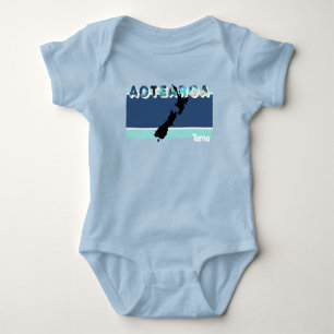 AOTEAROA PAUA KIWI NEW ZEALAND COUNTRY MAORI NAME BABY BODYSUIT