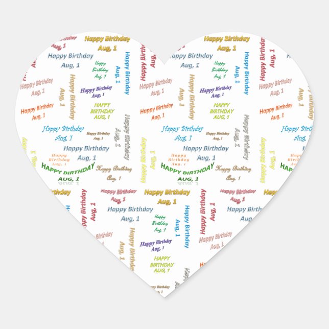 Août 1 Sticker Anniversaire (Devant)