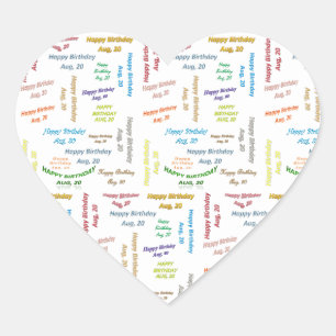 Août, 20 Anniversaire Sticker