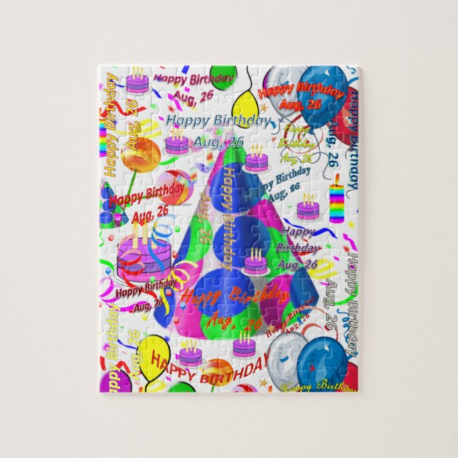 Août, 26 Anniversaire Jigsaw Puzzle (Vertical)