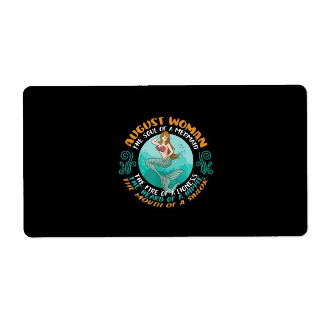 Août Femme Âme De Mermaid Leo Zodiac Anniversaire (Devant)