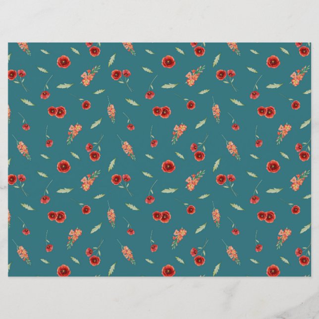 Août Fleurs de naissance Pavot Gladiolus feuille p (Devant)