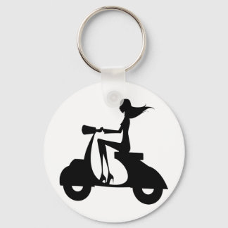 AP028 Girl Scooter Keychain