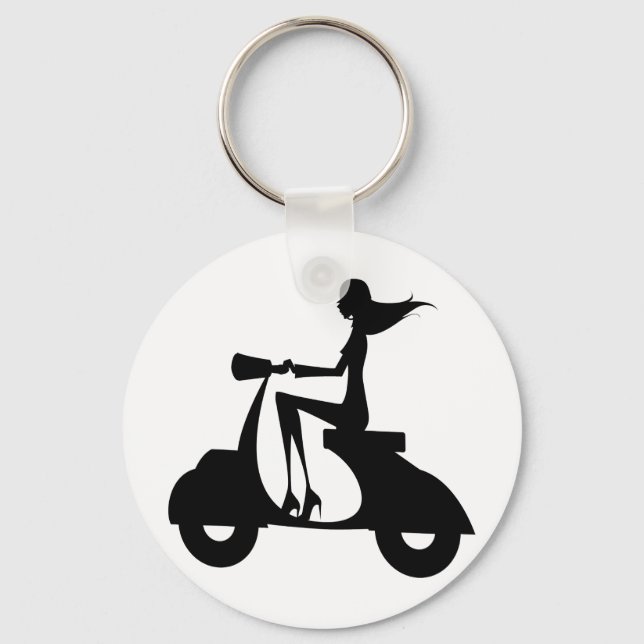 AP028 Girl Scooter Keychain (Front)