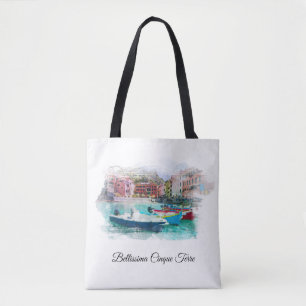 ** AP12 Italy Italian Art Language Cinque Terra Tote Bag