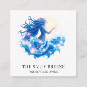 *~* AP13 Beach WAVE Birth of Venus 76 Square Business Card