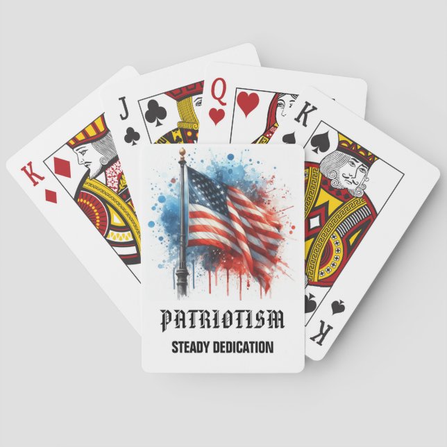 *** AP16 America Flag 3 quote Patriotism  Playing Cards (Back)