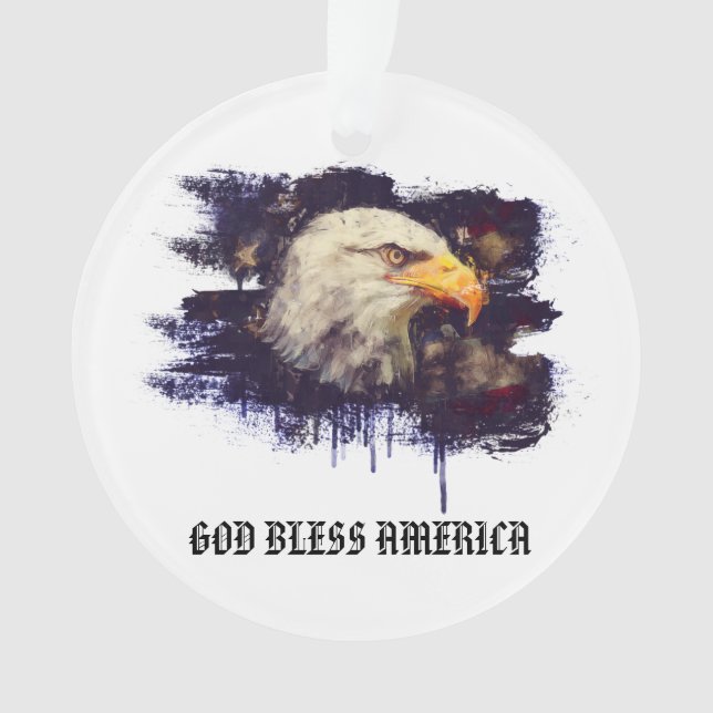 *~* AP16 Drapeau Patriotique EAGLE DIEU BÉNISSE L' (devant)