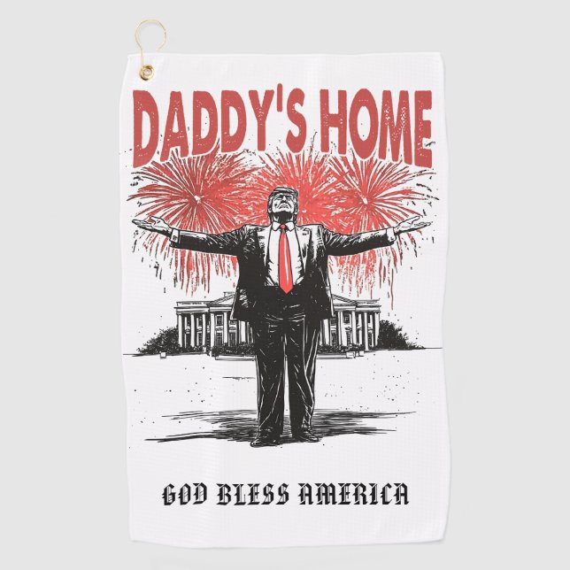 *~* AP16 - Trump Daddy's Home - USA Golf Towel (Front)