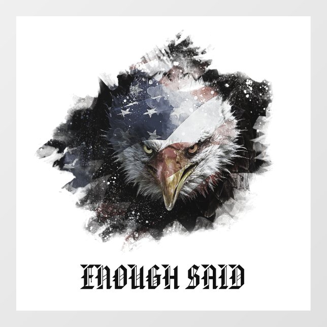 *~*  AP16  USA Flag American Bald EAGLE Patriotic  Window Cling (Sheet)