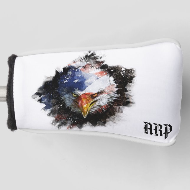 * AP16 USA Golf Putter Cover Patriotic Flag Eagle (Front)