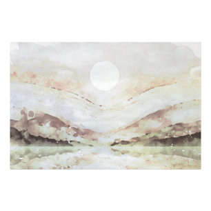 *~* AP19 PASTEL MINT Abstract Landscape Sun art Photo Print