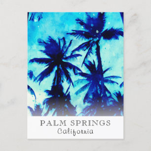 *~* AP25 Exotic  Personalize Travel Palm Trees Postcard