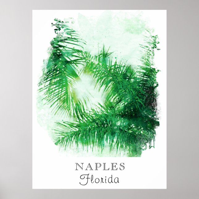 *~*  AP25 Travel Personalize Tropical Palm Trees Poster (Front)