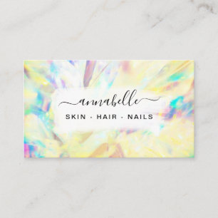 *~* AP26 OPAL Rainbow Crystal Ethereal QR Prism Business Card
