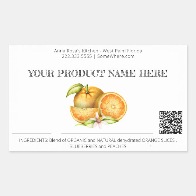 *~* AP30 DEHYDRATED Fruit QR PHOTO  Sticker (Front)