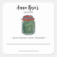 * AP30 Dehydrated Fruits Blank Jar Labels Green