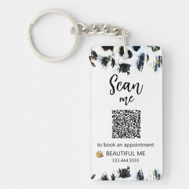 *~* AP36 QR Promo Beauté Leopard Porte - clé acryl (Devant)