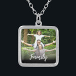 *~* AP42 FAMILY Photo Picture Image Silver Silver Plated Necklace<br><div class="desc">SQUARE NECKLACE (search id AP42 for similar designs on various products ) * Energetically Enhanced remembrance Keepsake memories memory family. Upload your family picture. Right now the text reads "FAMILY" A text area is available. Personalize Customize the font colour , font size actual of the font and location of the...</div>