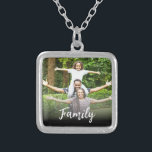 *~* AP42 FAMILY Photo Picture Image Silver Silver Plated Necklace<br><div class="desc">SQUARE NECKLACE (search id AP42 for similar designs on various products ) * Energetically Enhanced remembrance Keepsake memories memory family. Upload your family picture. Right now the text reads "FAMILY" A text area is available. Personalize Customize the font colour , font size actual of the font and location of the...</div>