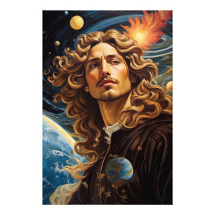 *~* AP50 Fantasy Universe Cosmic Handsome  Flower  Photo Print