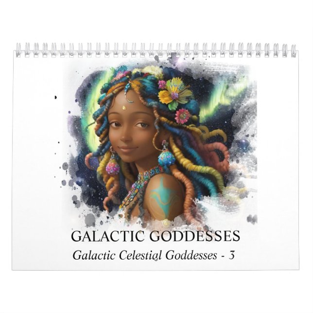 *~* AP58 Galactic Women Fantasy Cosmic Planets 3 Calendar (Cover)