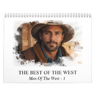 *~* AP59 Men Man Wild West Cowboy 5 Calendar
