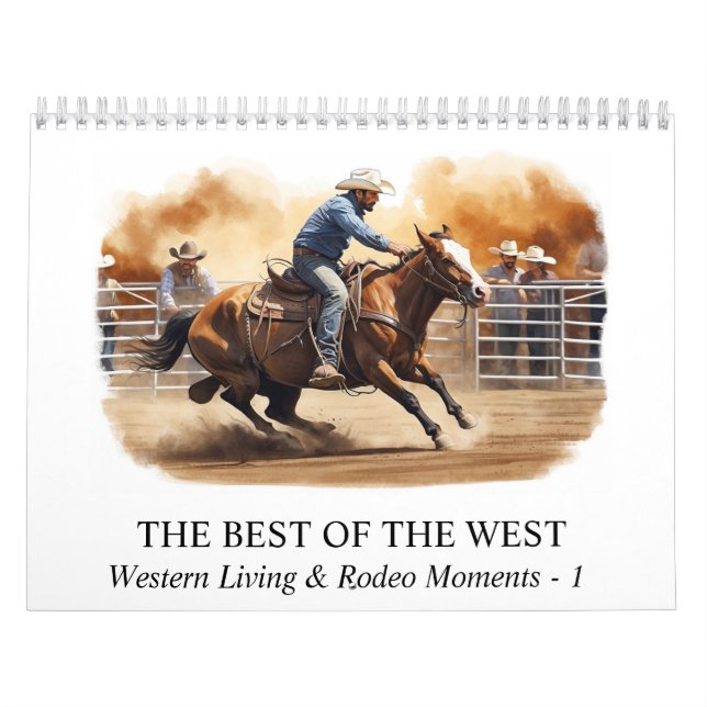 *~* AP59 Western Cowboy Horse Rodeo Calendar (Cover)