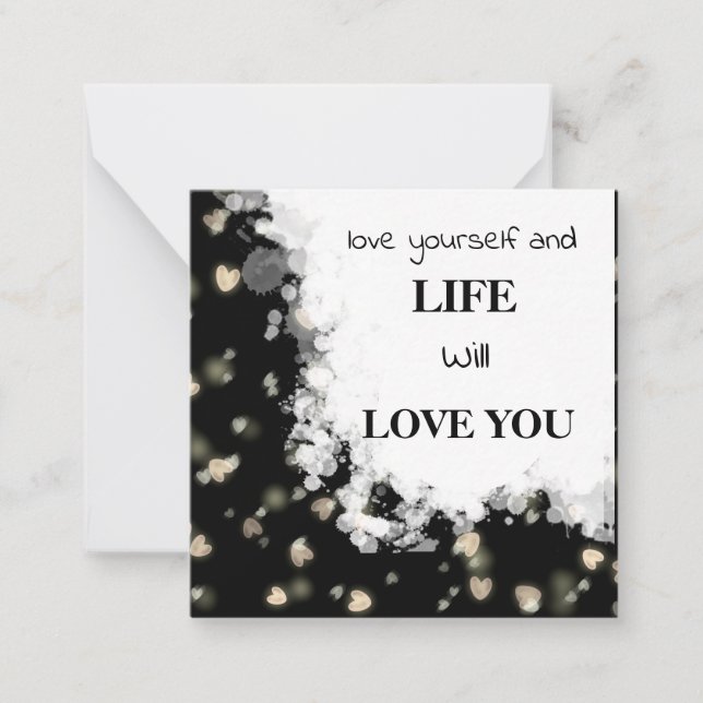 *~  AP62 Kindness LOVE SELF Forward Note Card (Front)