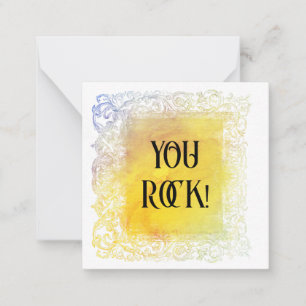 *~* AP62 VOUS ROCK Encouragement Carte à note plat