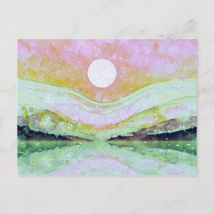 *~* AP67 Pastel Abstract Art Painting Nature Postcard