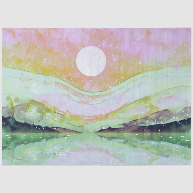 *~* AP67 Pastel Abstract Art Painting Nature Tissue Paper (Front)