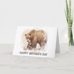 *~* AP72 Photo MAMA BEAR Carte de fête des mères