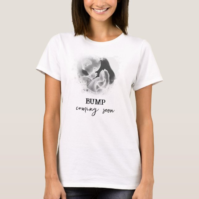 *~* AP79 Pregnancy Announcement Baby Pregnant T-Shirt (Front)