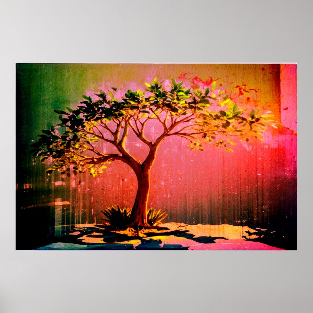 *~* AP81 Modern Artistic Tree Ethereal Unique Poster (Front)