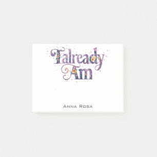 *~* AP85 2 Floral Gratitude Manifest ALREADY AM Post-it Notes